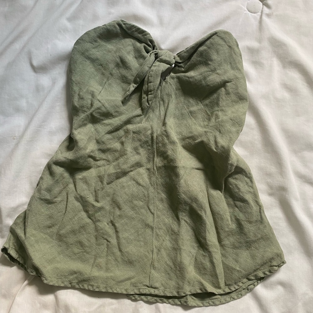 Y2K Juicy Couture army green tube top size S